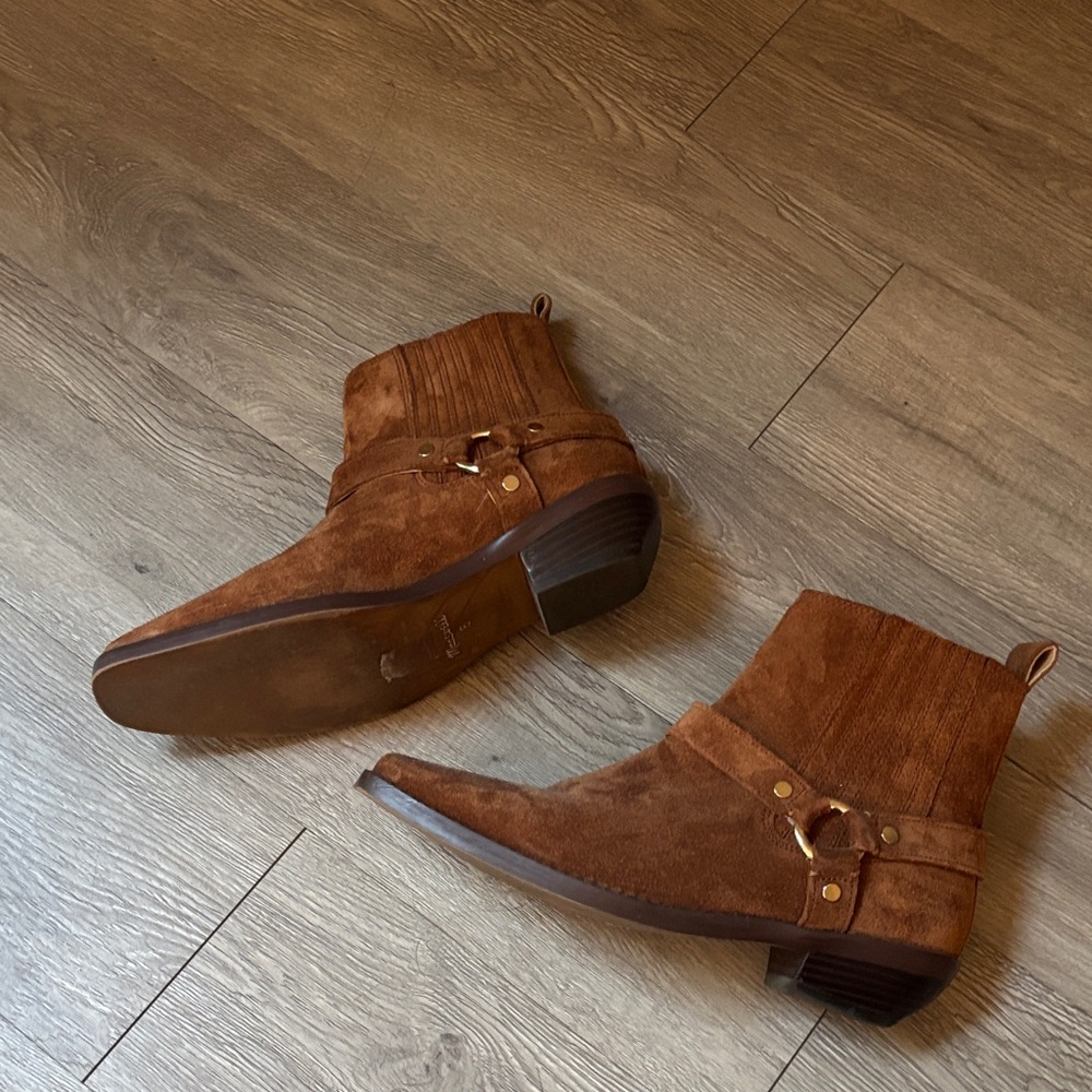 Madewell Brown Suede Ankle Boots - Picture 2 of 4
